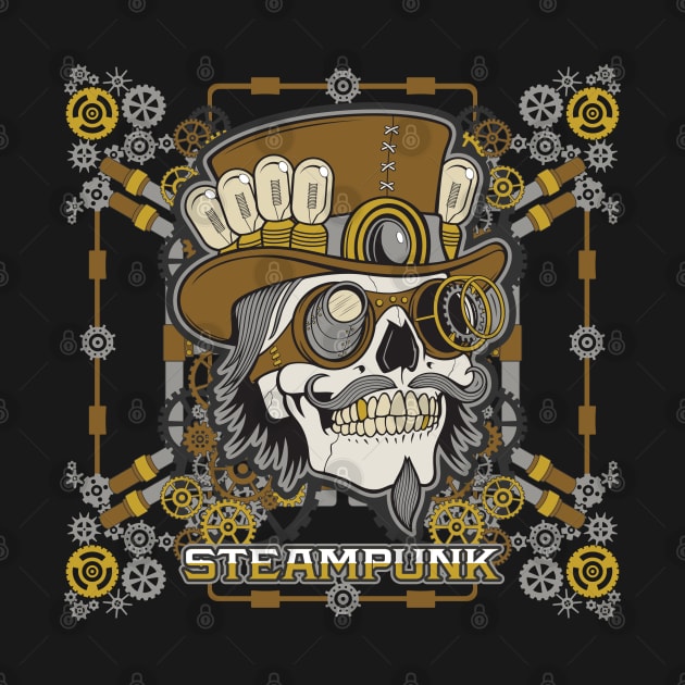 Steampunk Mechanical Skull by RadStar