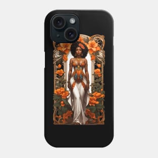 African Queen Tribal art retro vintage floral design Phone Case