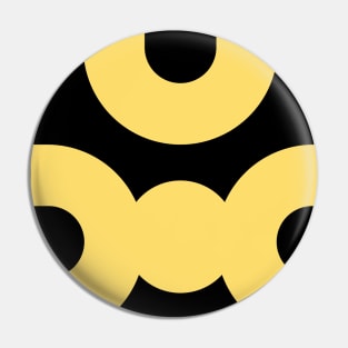 black and yellow Minimalistic pattern Pin
