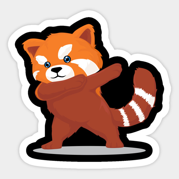 Get Wallpaper Dabbing Panda Cute Kawaii Dabbing Red Panda Illustration Red For iPhone