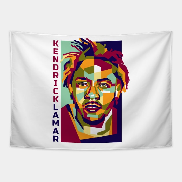 Abstract Kendrick Lamar In WPAP Tapestry by smd90