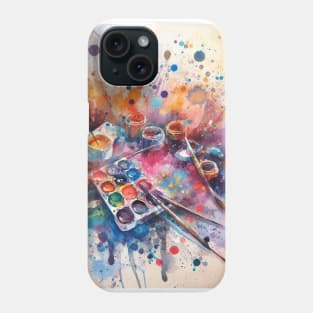 Psychedelic looking abstract illustration messy paint Phone Case