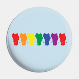 Elephant Pride Rainbow Pin