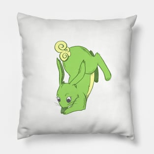Shamrock Green Rabbit Post-Pounce Pillow