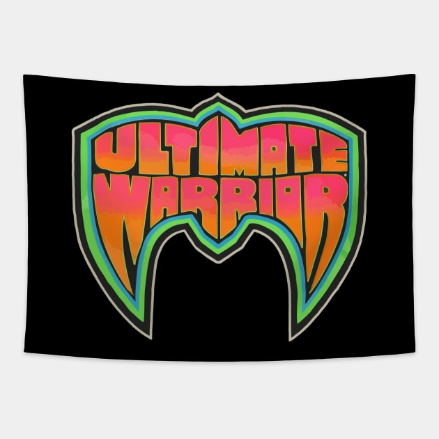 Ultimate Warrior Mask Pro Wrestling FanArt Tribute Tapestry by darklordpug