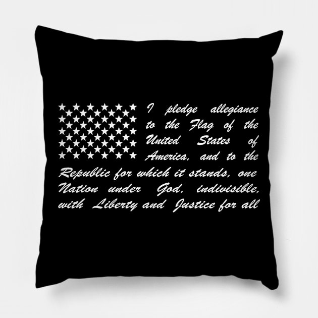 Pledge of Allegiance Flag Pillow by NeilGlover