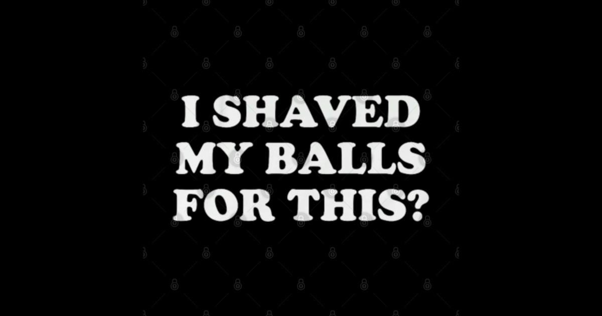 I Shaved My Balls For This Meme Shirt Iconic Funny Shirt Funny Clothing Stan Twitter Ts 6278