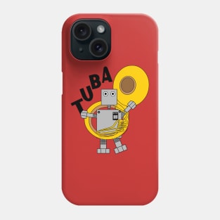 Tuba Robot Text Phone Case