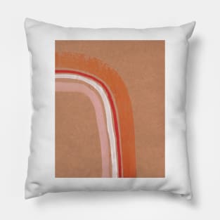 Orange rainbow, earthy tone Pillow