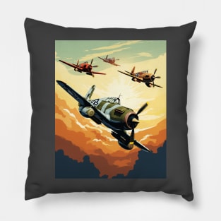 World War II aircraft Pillow