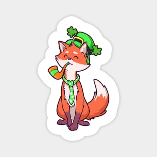 Fox Leprechaun - St Patricks Fox Magnet