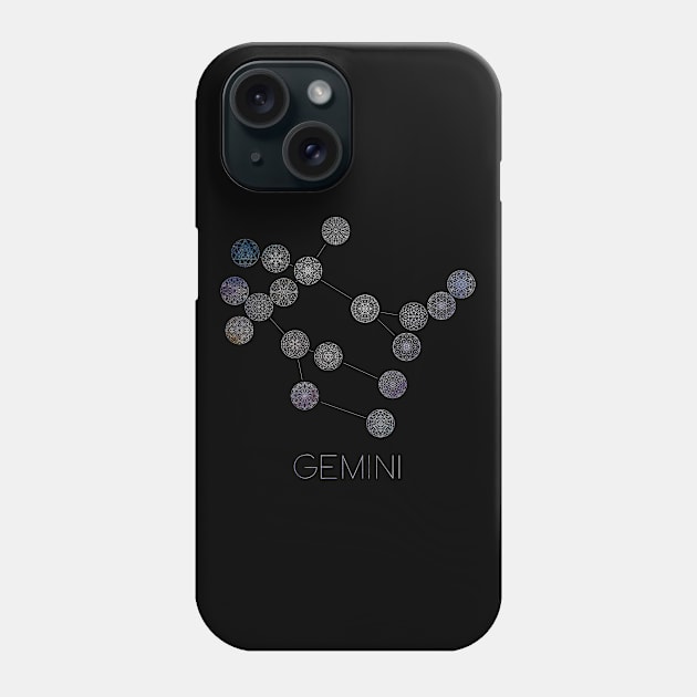 Gemini Constellation Mandalas Phone Case by Windy_Desert