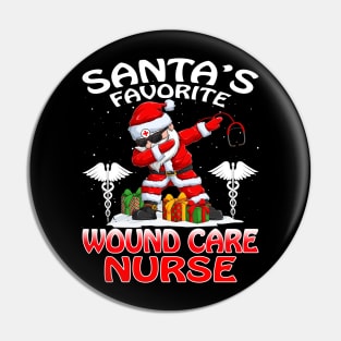 Santas Favorite Wound Care Nurse Christmas T Shirt Pin