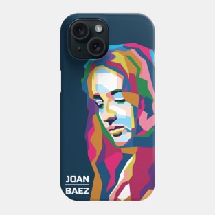 Abstract Geometric Joan Baez in WPAP Popart Phone Case