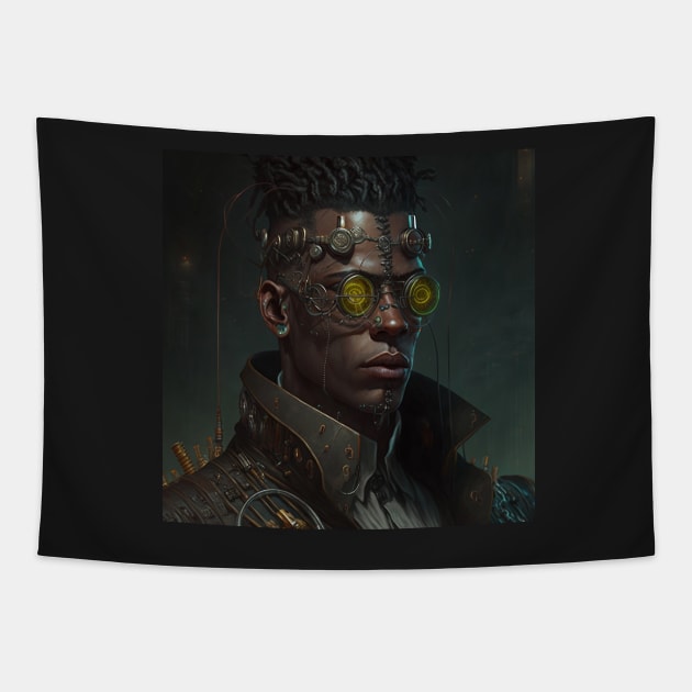 Steampunk Series - Gunsmith Tapestry by AICreateWorlds