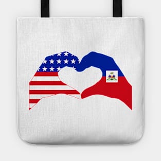 We Heart USA & Haiti Patriot Flag Series Tote