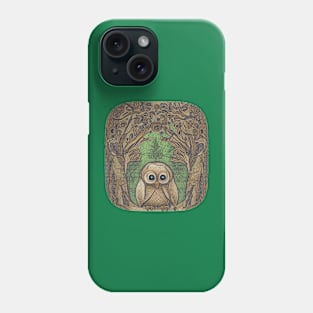 owl in a forrest Phone Case