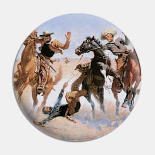 Aiding a Comrade by Frederic Remington Pin