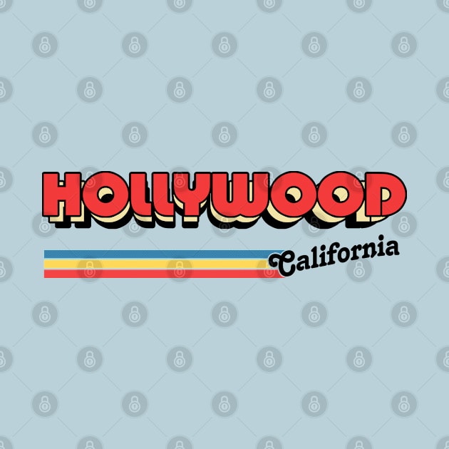 Hollywood, CA \/\/\/\ Retro Typography Design by DankFutura