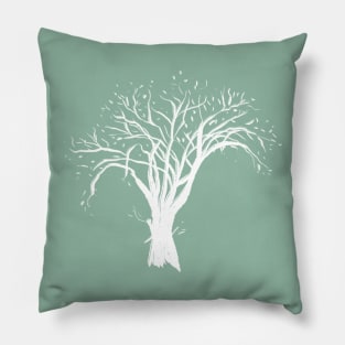 Halfway Tree (white) Pillow