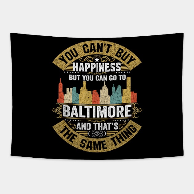 USA City Baltimore City T-Shirt I Love Baltimore Flag Maryland State Home City Baltimore Map Native American USA Flag Tapestry by BestSellerDesign