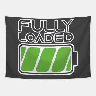 Fully Loaded Battery Symbol Tapestry