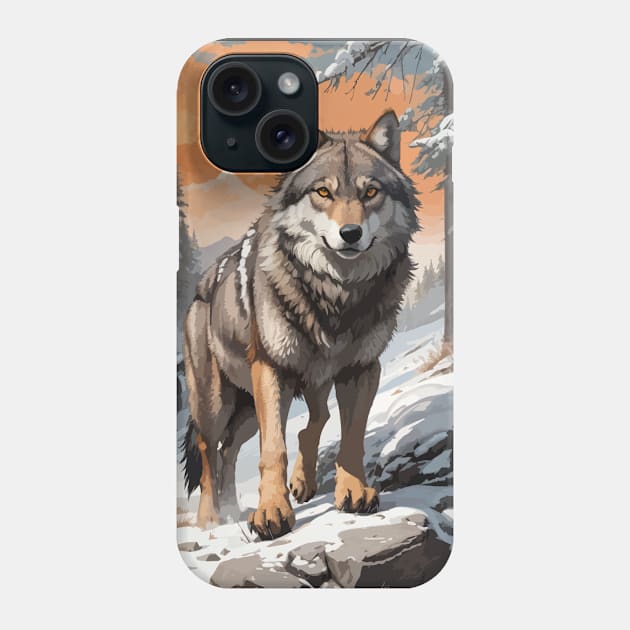 Wolf in The Snow Phone Case by EpikPack