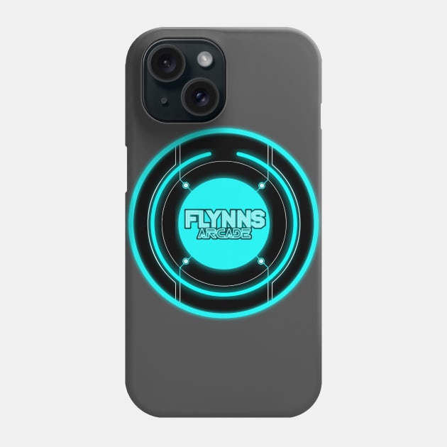 Flynn's Blue Neon Phone Case by DeepDiveThreads