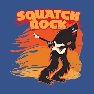 Sasquatch Guitarist Squatch Rock Bigfoot Guitar Player T-Shirt