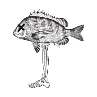 Fish with a skeleton leg T-Shirt