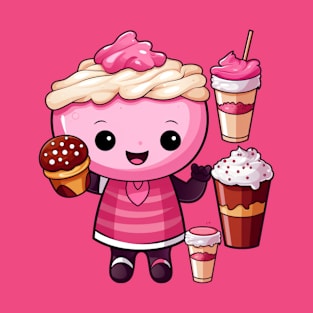 kawaii Ice cream  T-Shirt cute Candy food gilrl T-Shirt