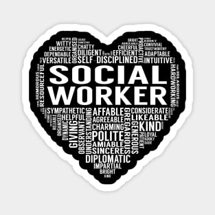 Social Worker Heart Magnet