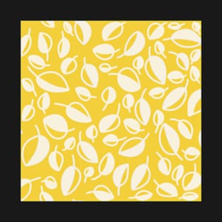 Simple Leaves on Yellow T-Shirt