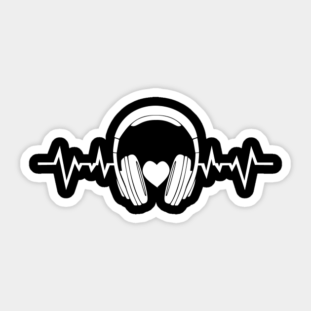 Headphone heartbeat headphone Stickers, Unique Designs