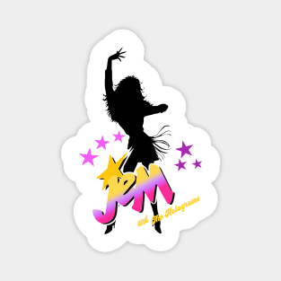 retro silhouette - jem and the hologram Magnet