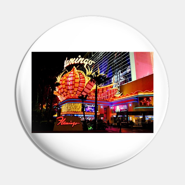 Flamingo Las Vegas Hotel Neon Lights America Pin by AndyEvansPhotos