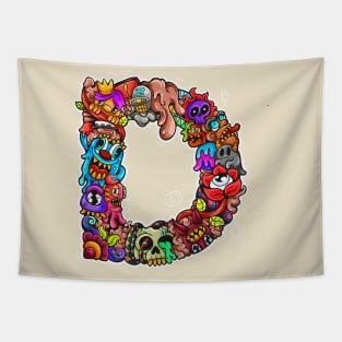 Doodle Monster D Tapestry