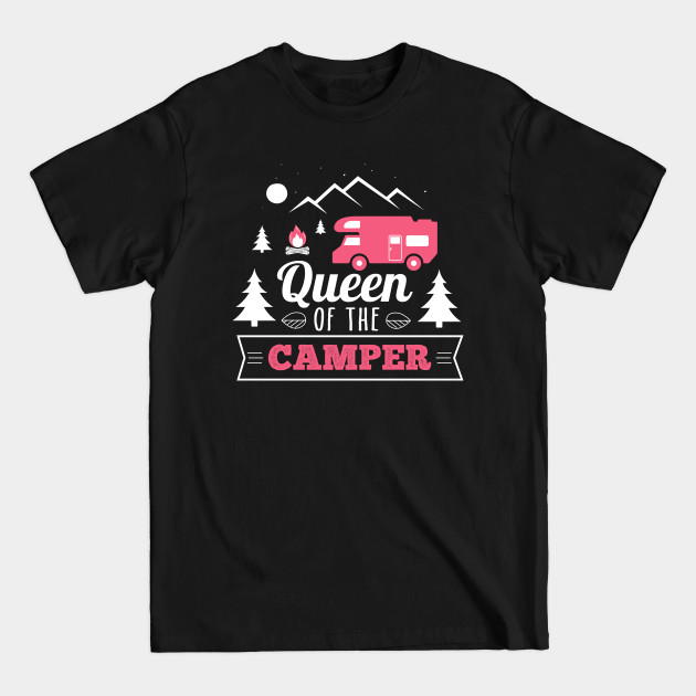 Discover Queen Of The Camper Funny Camping Gift - Camping Lover - T-Shirt