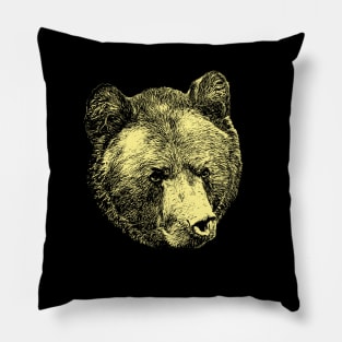 Brown bear portrait Pillow