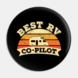 Best RV Co-Pilot Camping Camper Caravan Motorhome Pin