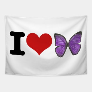 I Love Butterfly Tapestry