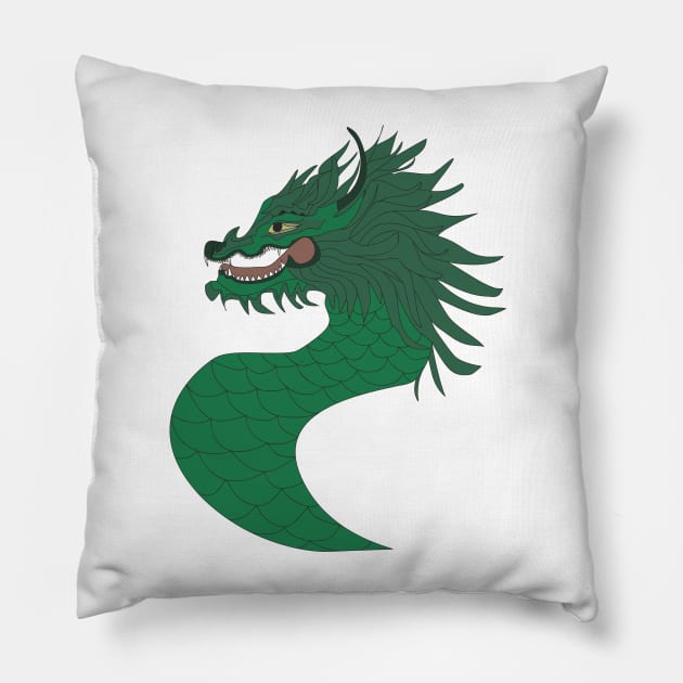 Dragon head Pillow by Alekvik