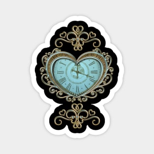 Wonderful steampunk heart with clocks and gears Magnet