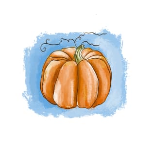 Autumn Pumpkin Watercolor Illustration T-Shirt