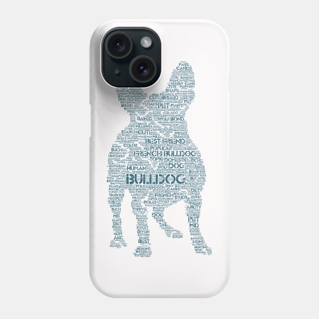 French Bulldog Animal Pet Text Word Cloud Phone Case by Cubebox