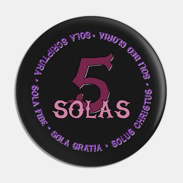 5 Solas Reformed Theology Pin by AlondraHanley