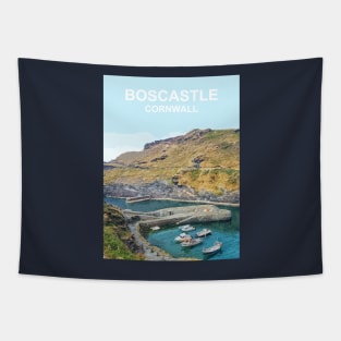 Boscastle Cornwall art gift. Tapestry