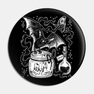 Funny Dark Magic Ritual Bat Pin