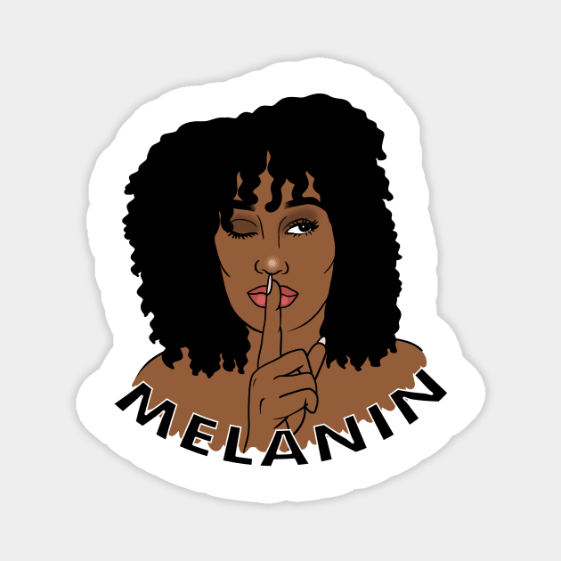 Afro Woman Melanin, Black Girl Magic Magnet by logiamerch