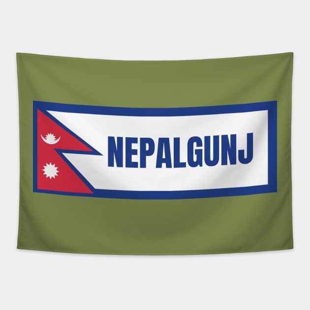 Nepalgunj City with Nepal Flag Tapestry by aybe7elf